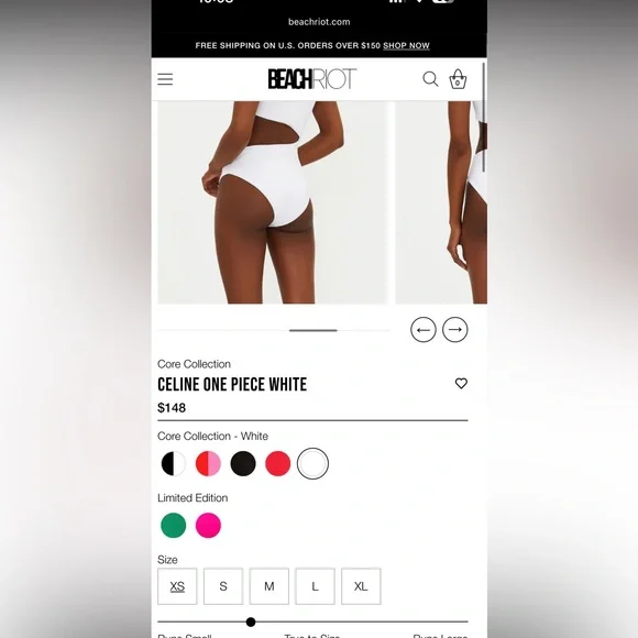 Beach Riot Celine One Piece White - Picture 3 of 3